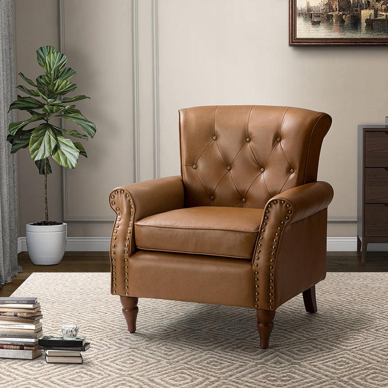 Deniz Vegan Leather Armchair