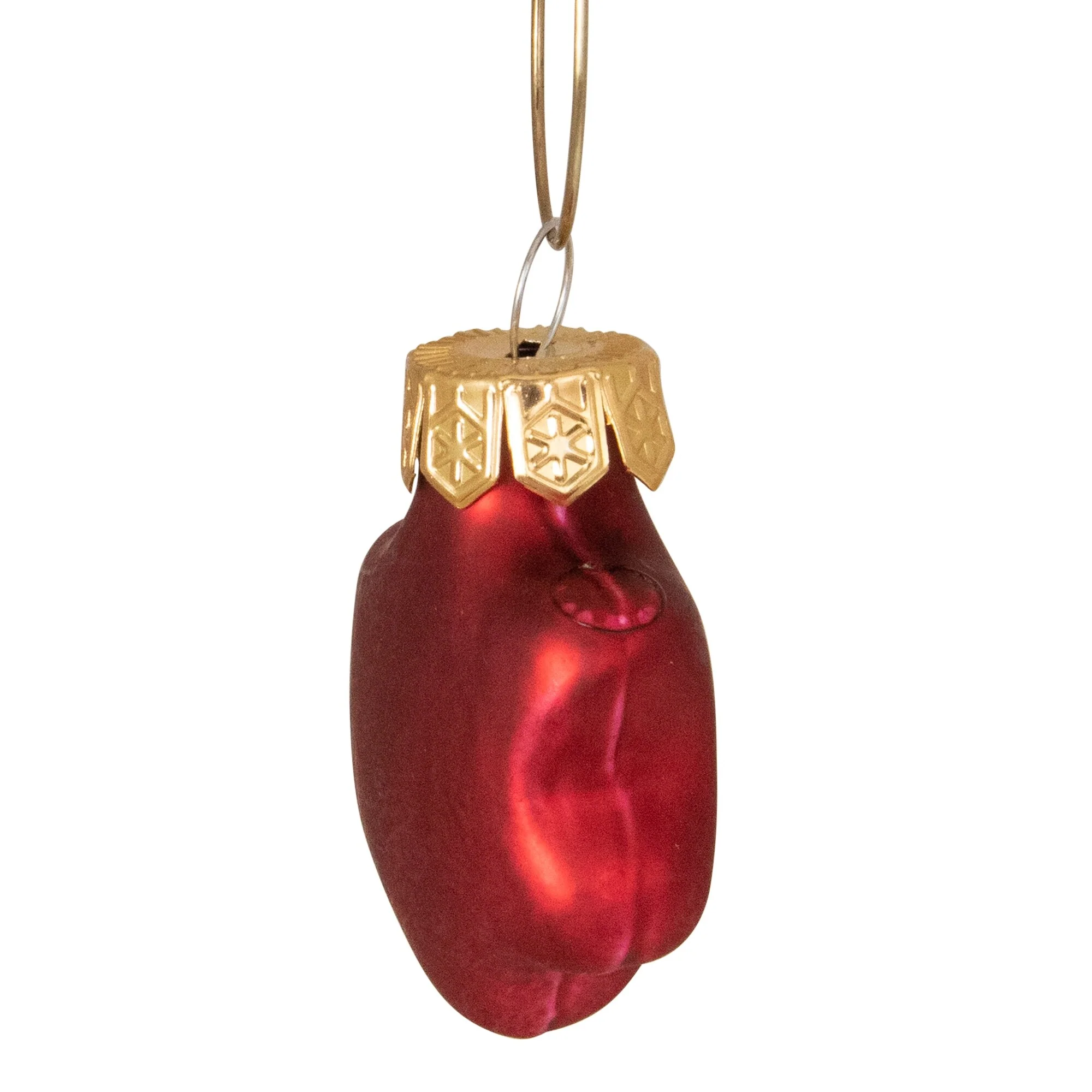 56ct Matte Red Glass Star Christmas Ornaments 1.75