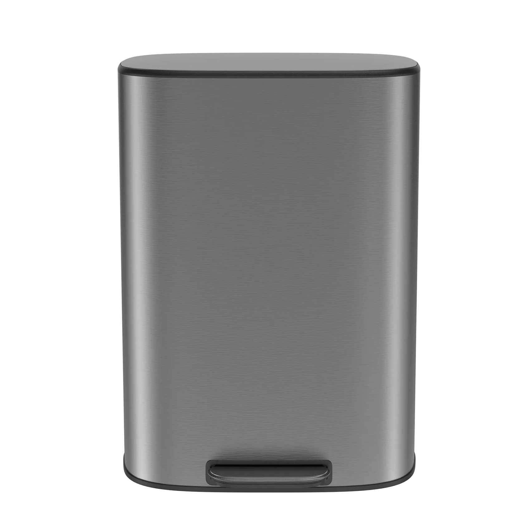 Stainless Steel 13-Gallon Kitchen Trash Can with Foot Pedal and Soft Close Lid