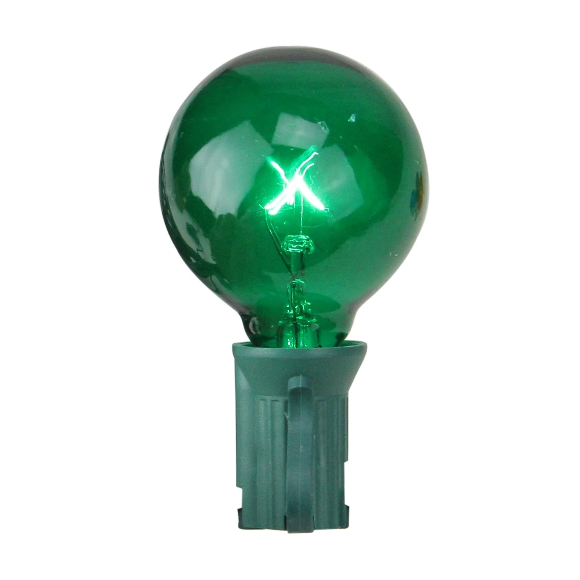 Pack of 4 Transparent MultiColor G40 Globe Christmas Replacement Bulbs