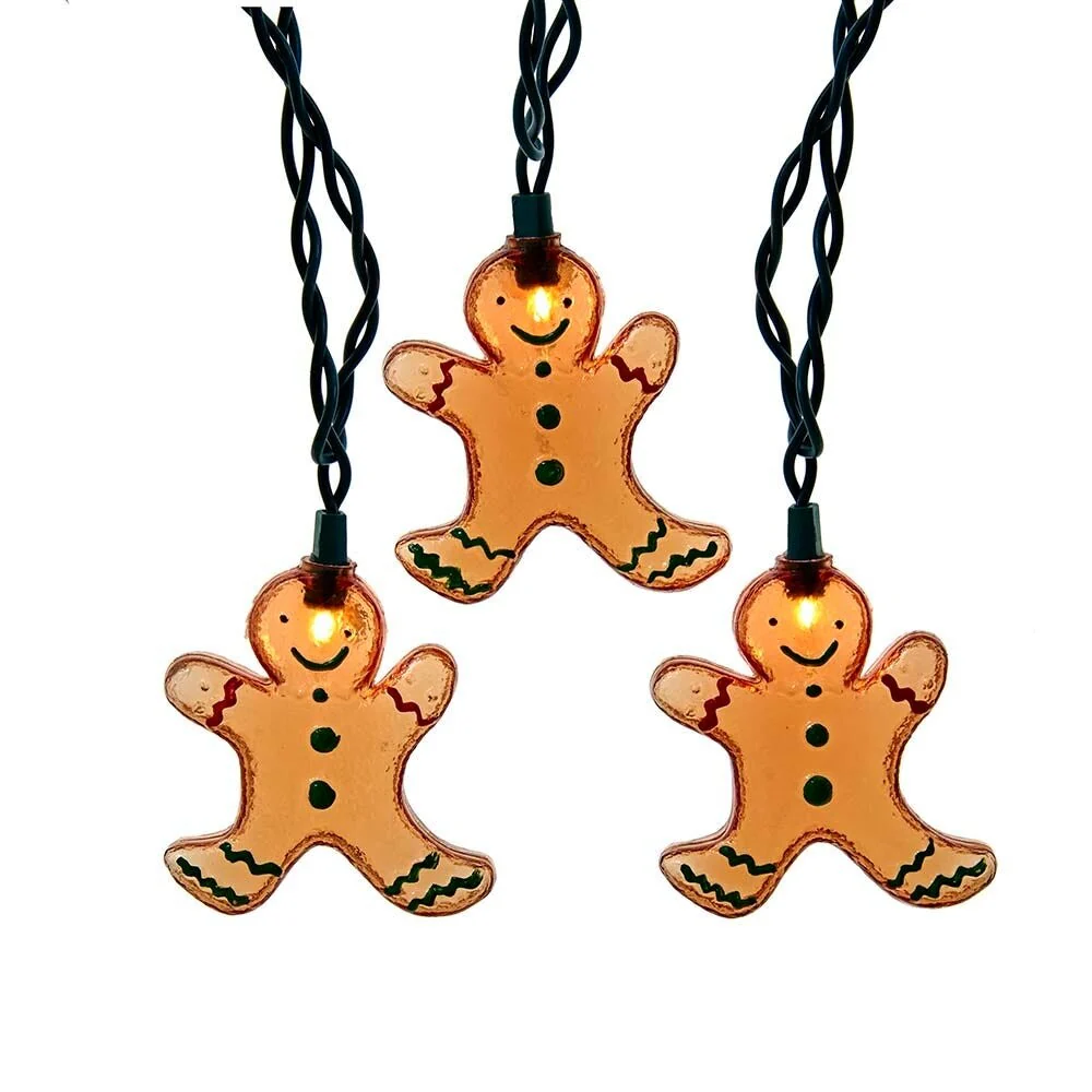 Kurt Adler UL 10-Light Gingerbread Light Set