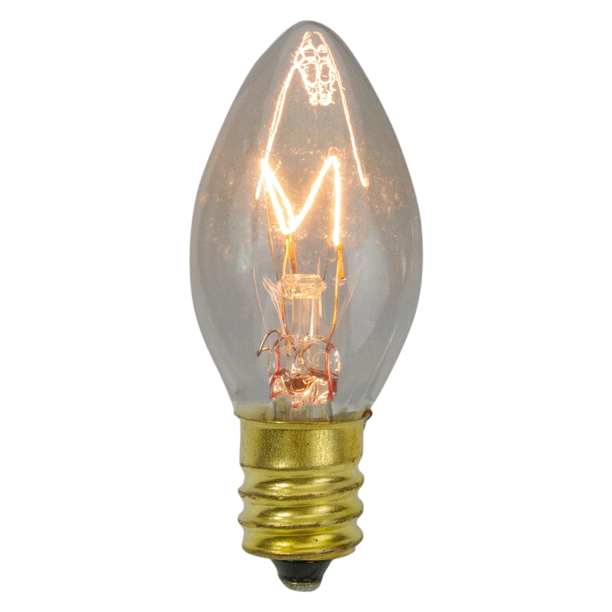 Set of 4 C7 Incandescent Clear Twinkle Replacement Bulbs - 2