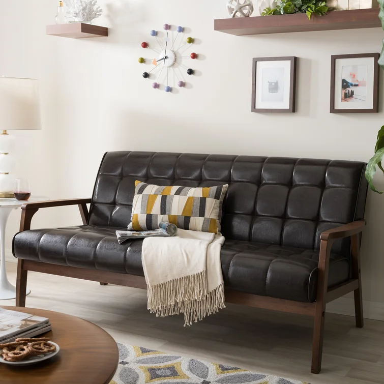 Unruh 63.75'' Faux Leather Loveseat