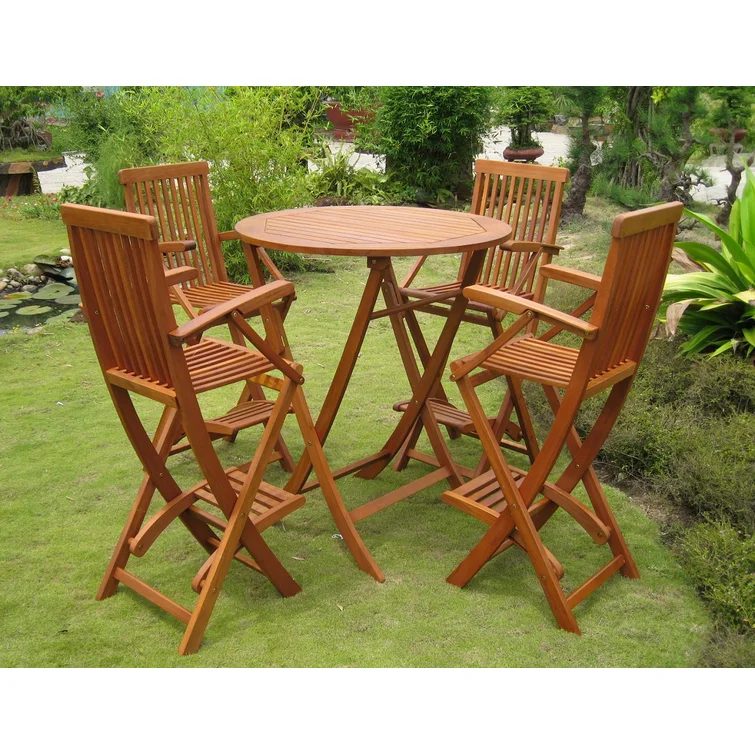 Lashonda 4 - Person Round Outdoor Dining Set