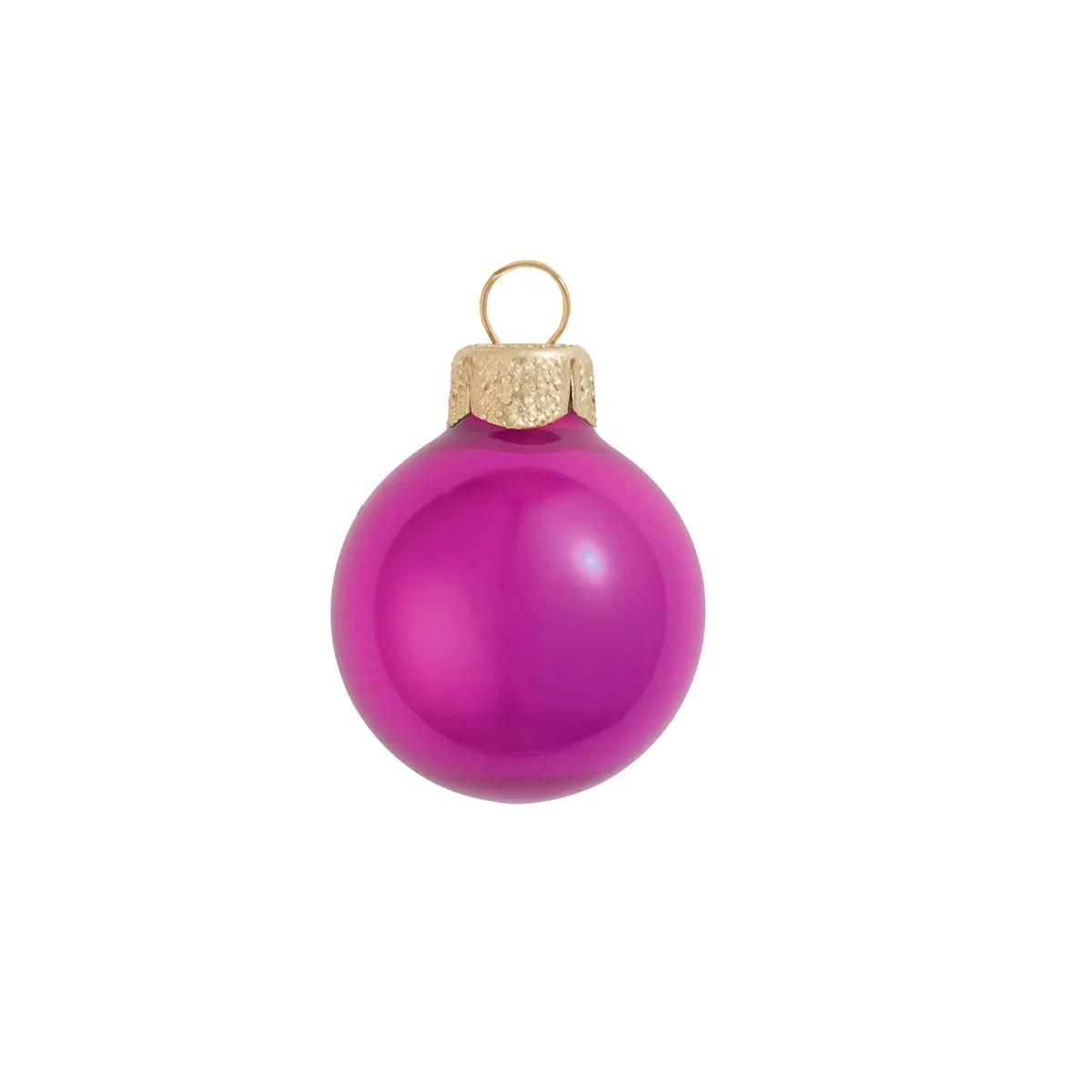 40ct Raspberry Pink Pearl Finish Glass Ball Christmas Ornament - 1.5