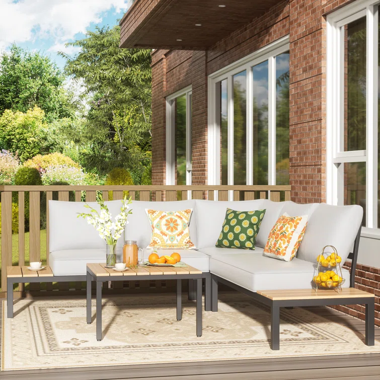 Lovene 5 - Person Outdoor Seating Group with Cushions