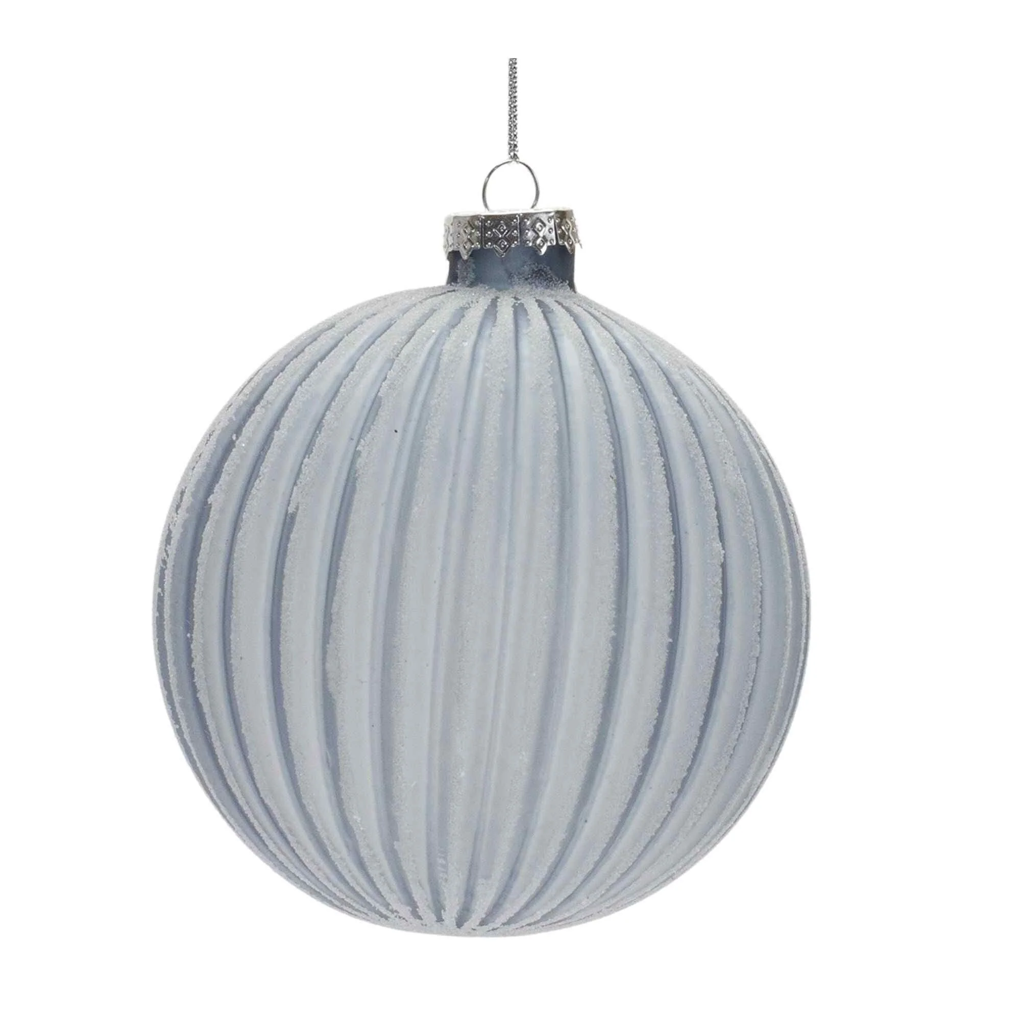 Matte Finish Frosted Glass Christmas Ball Ornaments 4