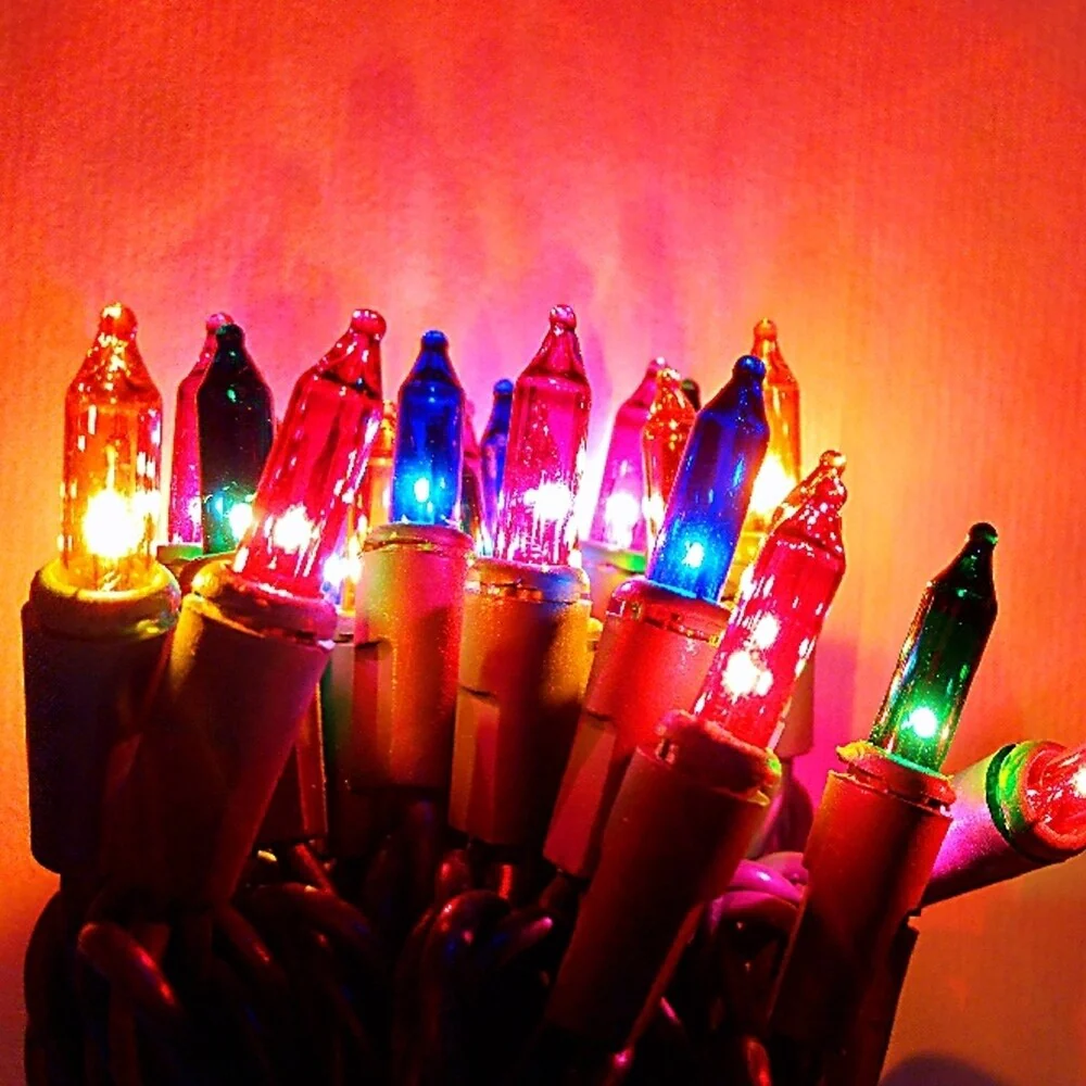 ALEKO Christmas Indoor/Outdoor String 50 Bulbs Lights 26 ft Multicolored