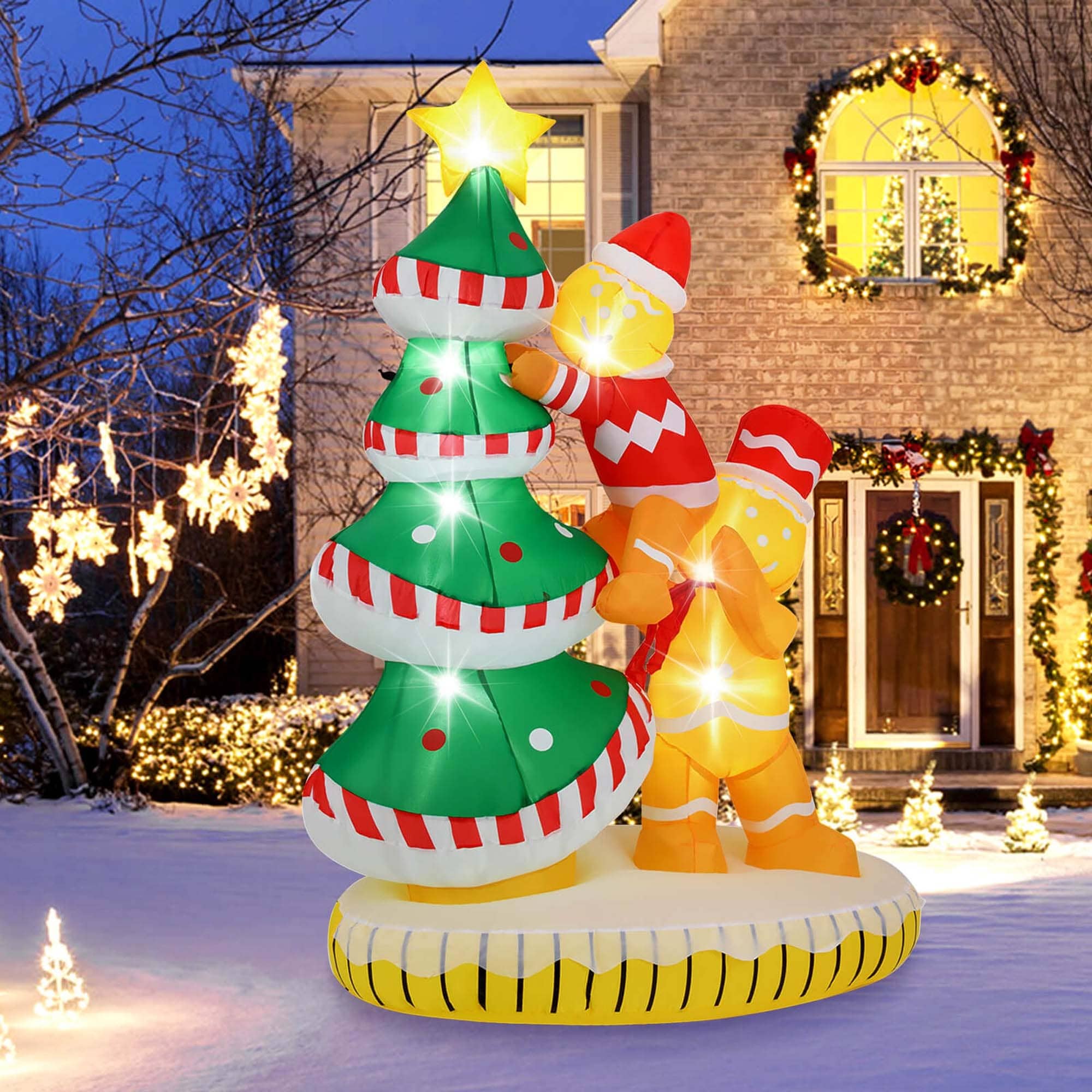 Costway 7 ft Inflatable Christmas Tree with 7Internal LED Lights & - See Details