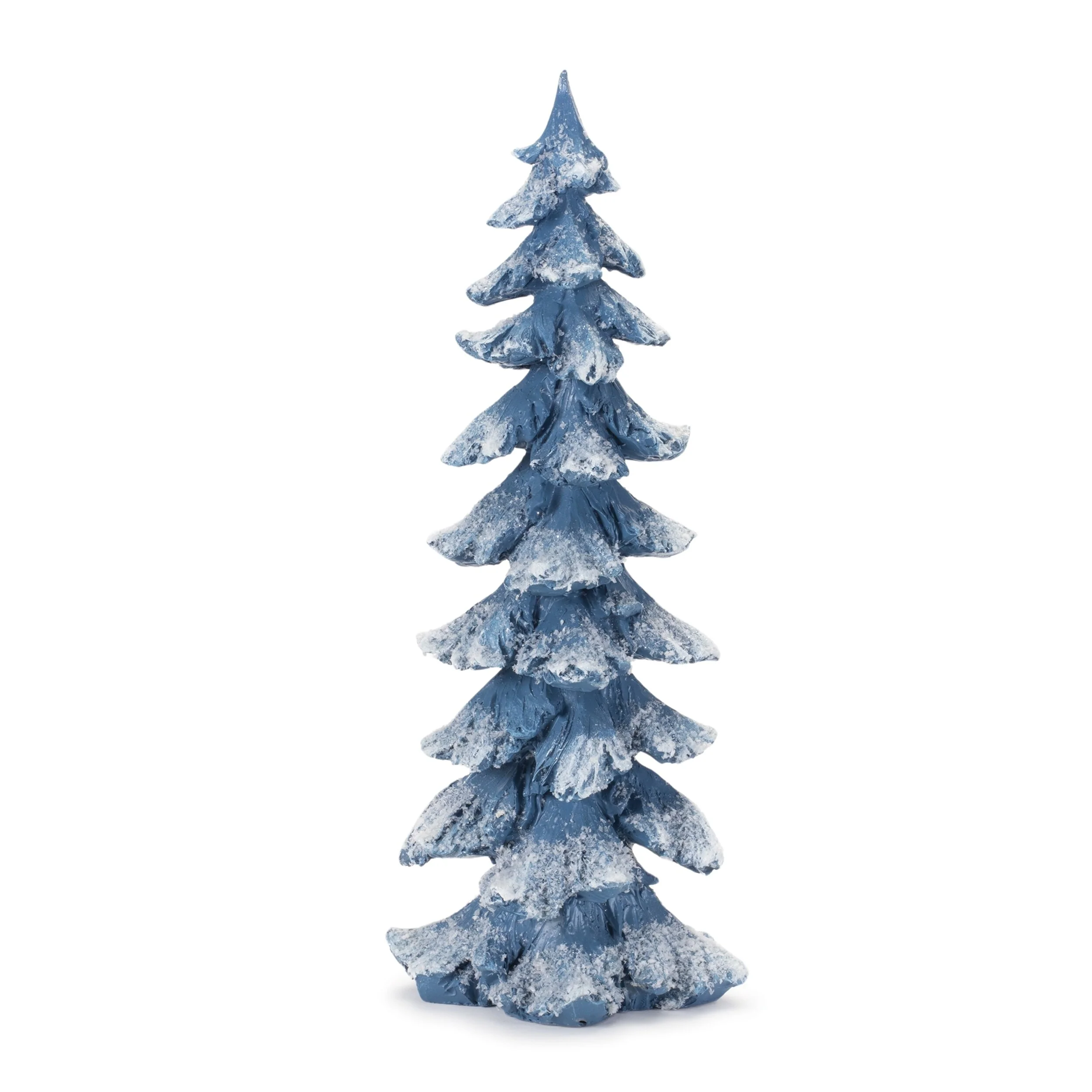 Snowy Pine Tree Set 4 Sizes for Holiday Mantle Shelf Decoration - 5” x 3.5” x 6”