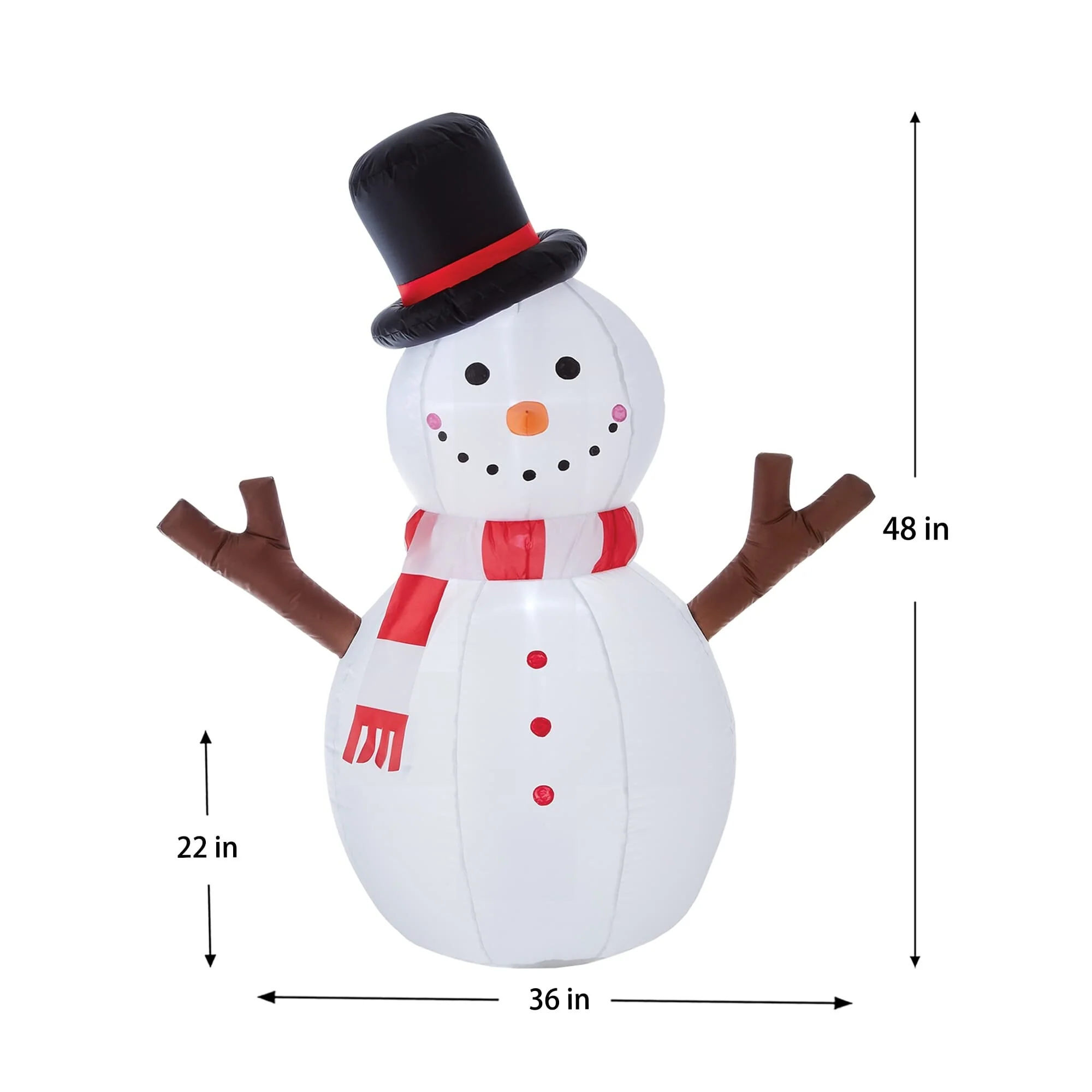 4-ft. Self-Inflating Holiday Snowman