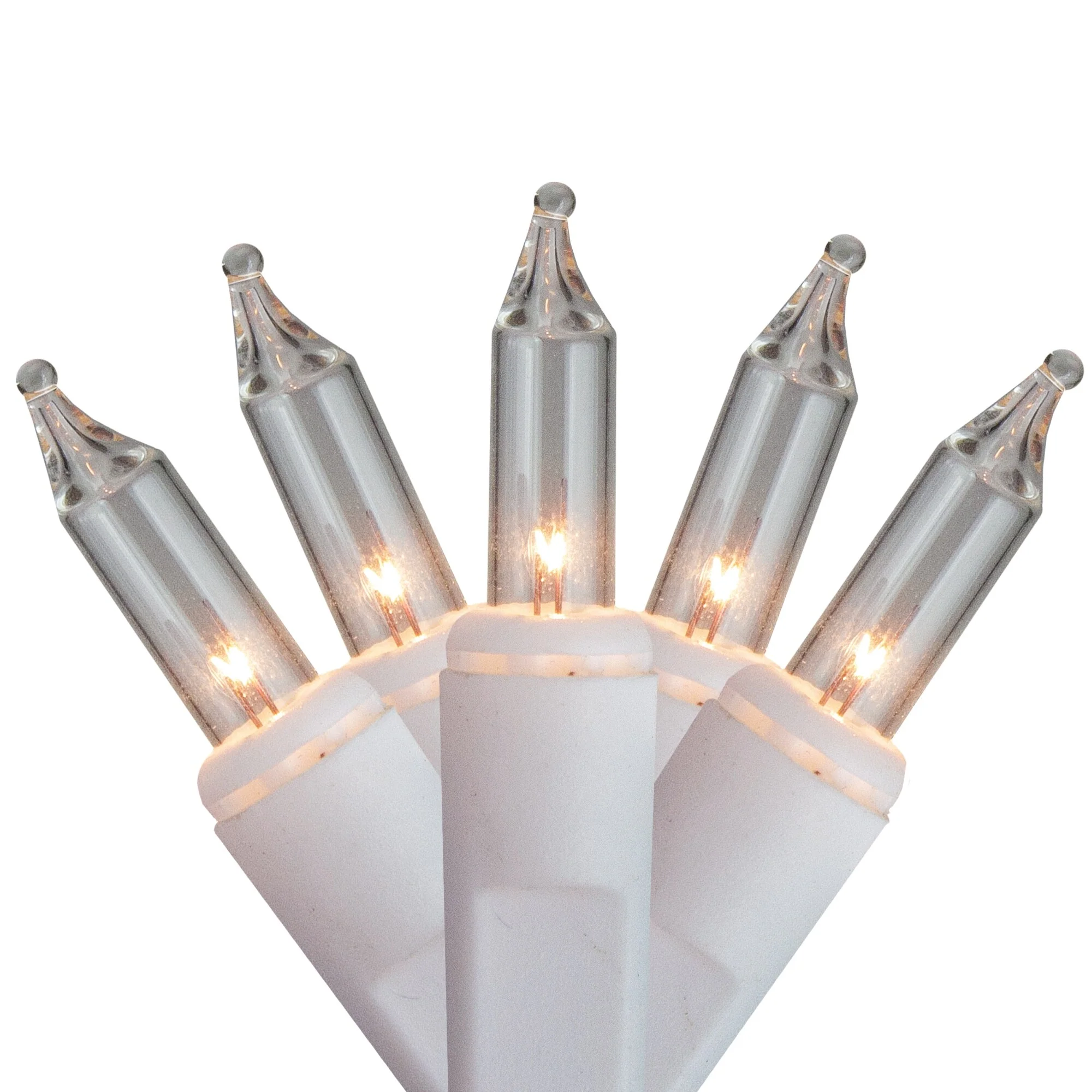 100ct Clear Mini Replacement Christmas Lights Clips for Yard Art 25'