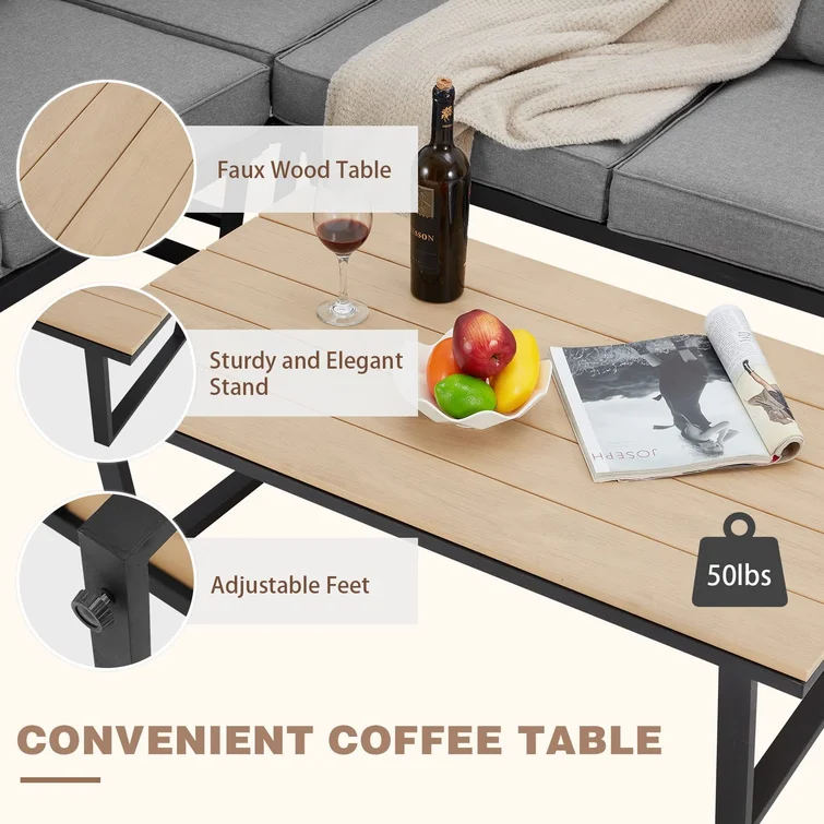 5 - Person Outdoor Seating Group with Cushions