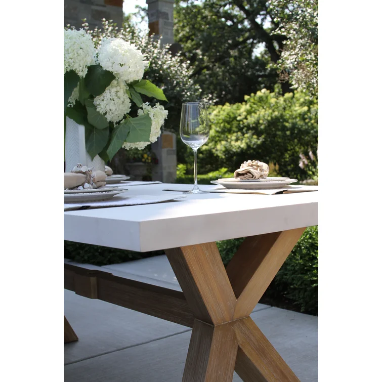 Fleur 7 - Person Rectangular Outdoor Dining Set