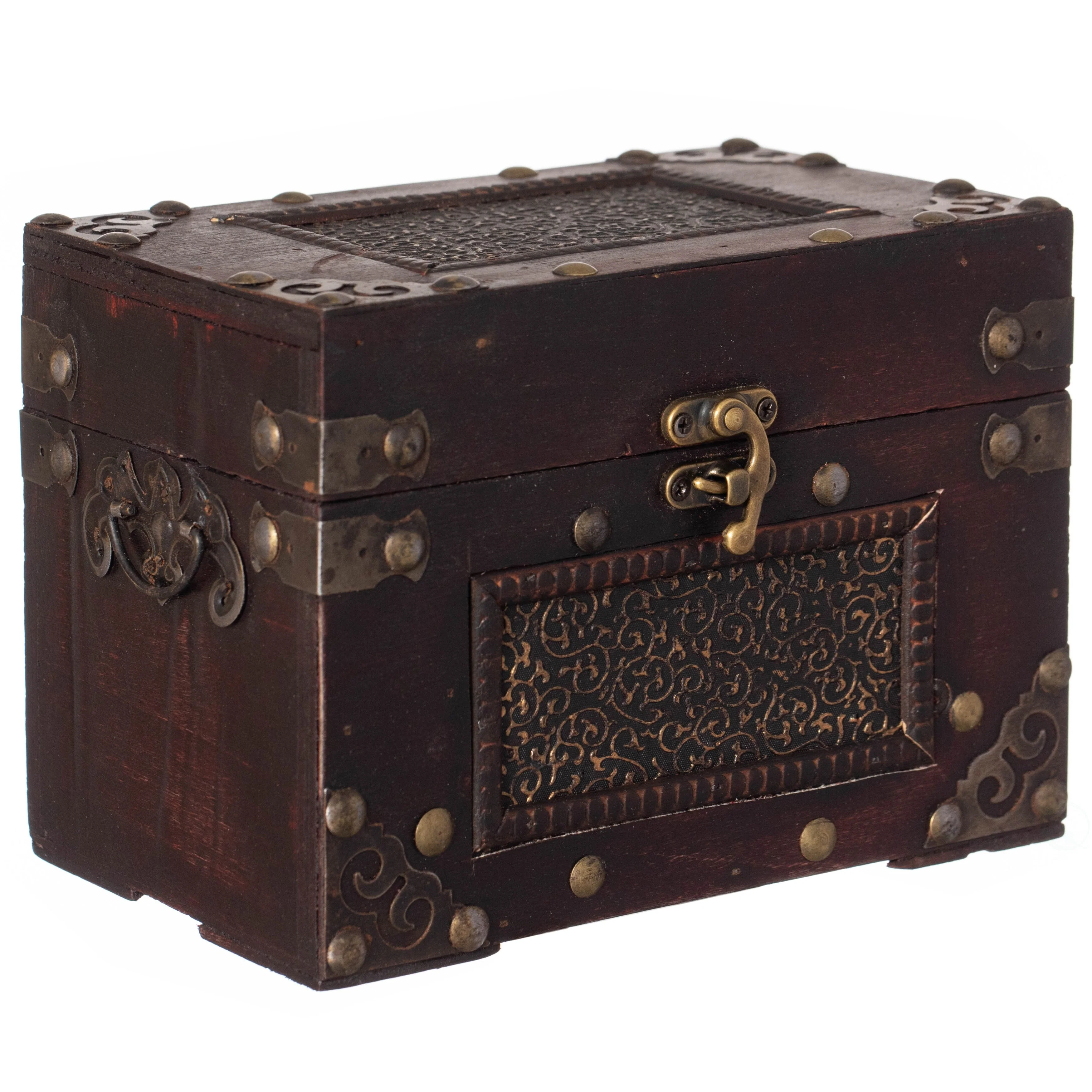 Decorative Vintage Wooden Index and Recipe Card Box – Rustic Organizer, Perfect Gift