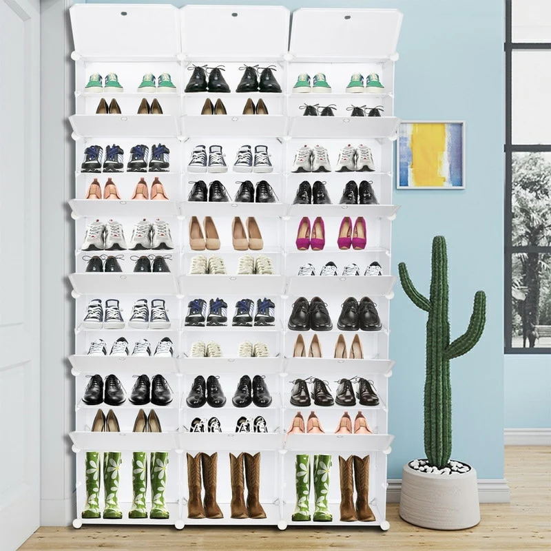 11 Tiers Portable Shoe Rack Organizer 66 Pair Storage Cabinet