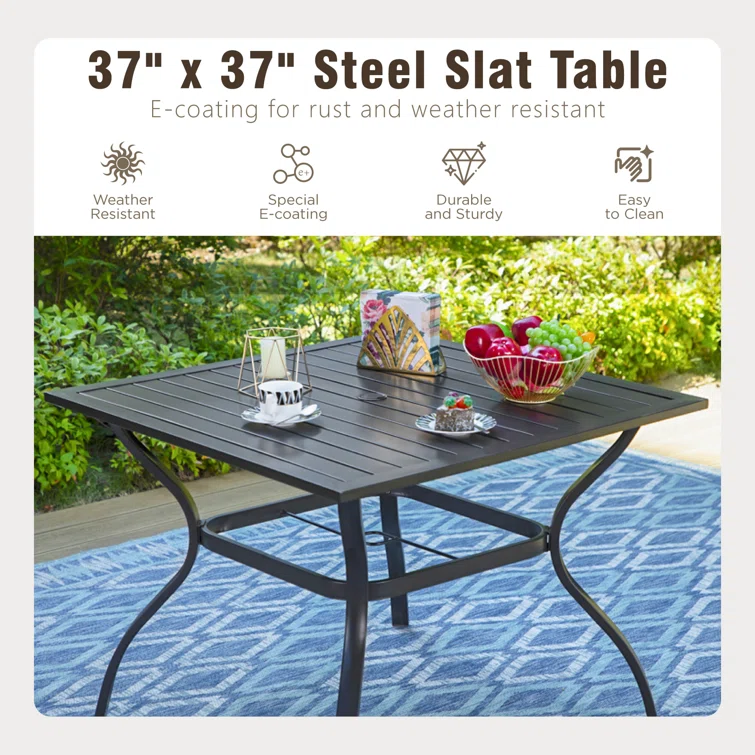 Argyri 4 - Person Square Outdoor Dining Set with Cushions