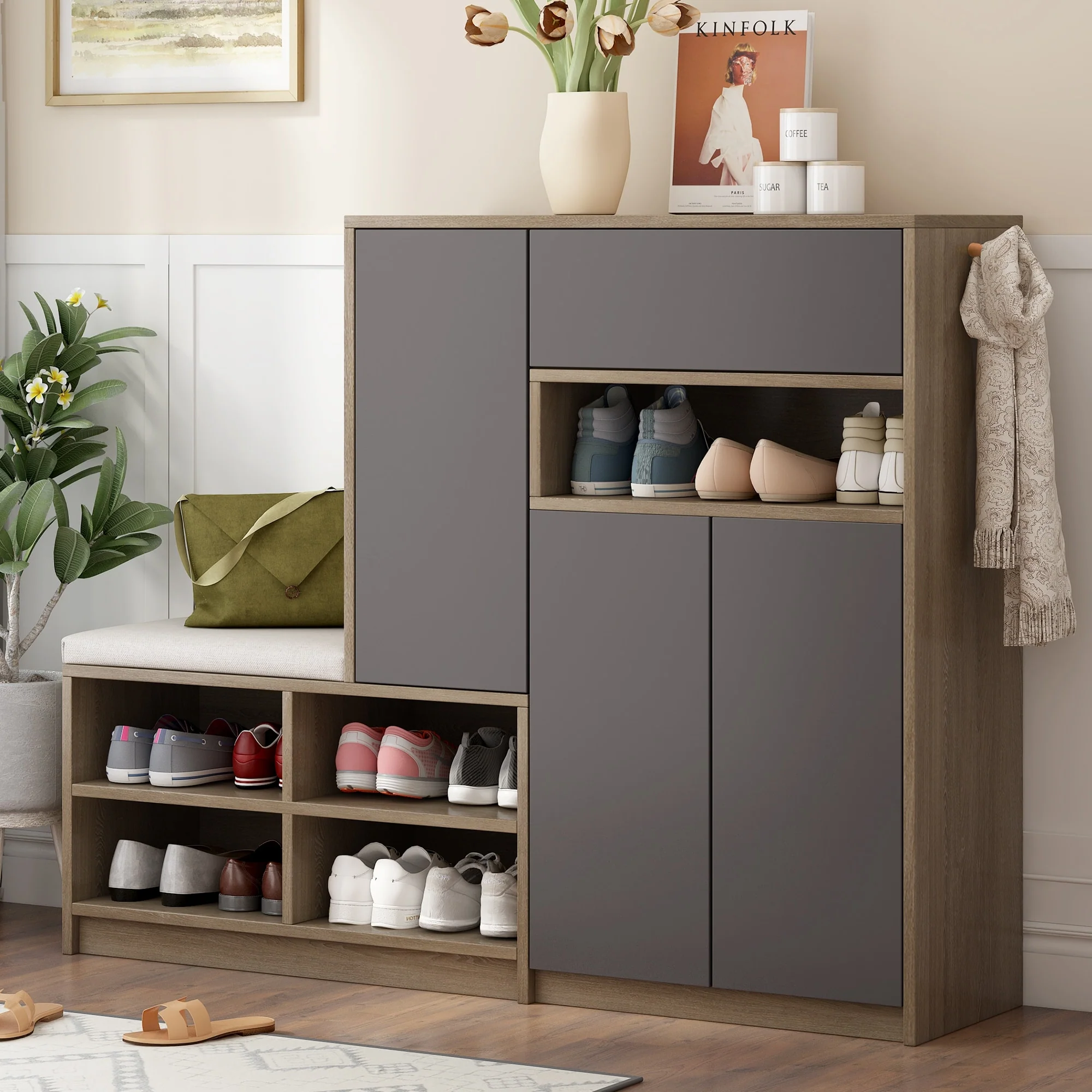 Shoe Storage Bench and Shoe Cabinets