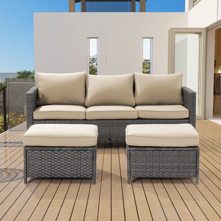 Adey 5 - Person Outdoor Seating Group with Cushions