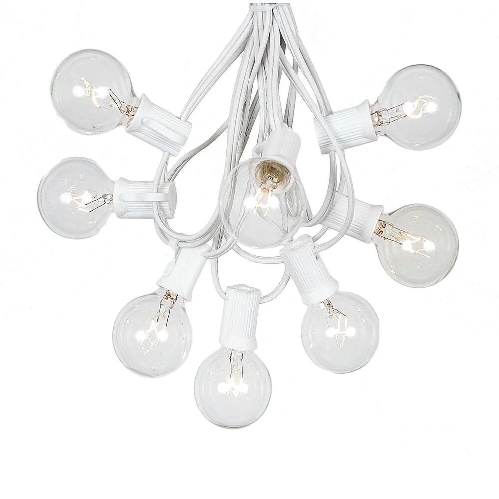 25 Foot G40 Outdoor Globe Patio String Lights - Set of 25 G40 Globe Bulbs