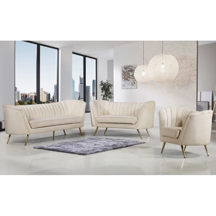 Tiberius 88'' Velvet Sofa