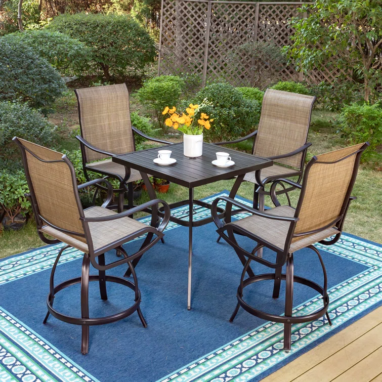 Alyne 4 - Person Square Outdoor Dining Set