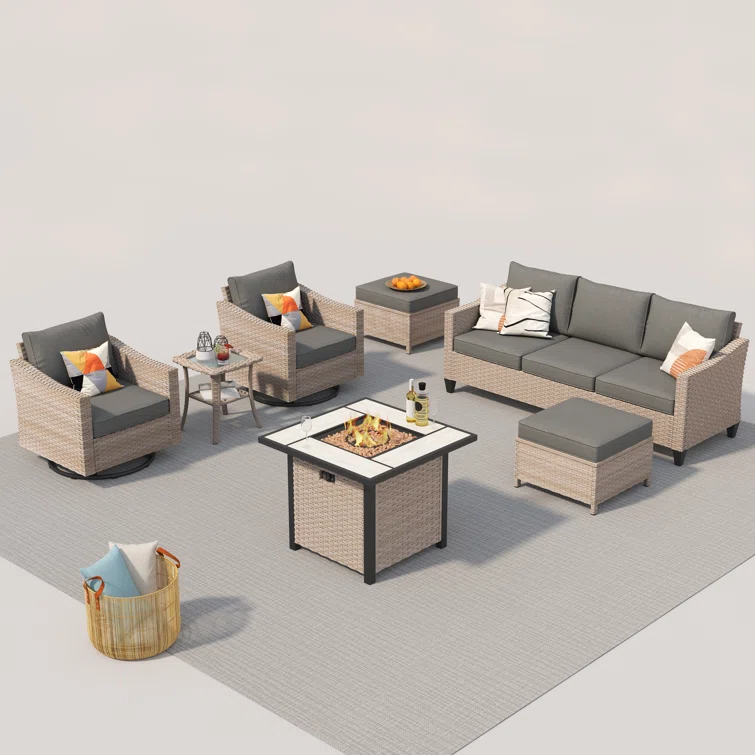 Quantrel 5 - Person Outdoor Seating Group with Cushions