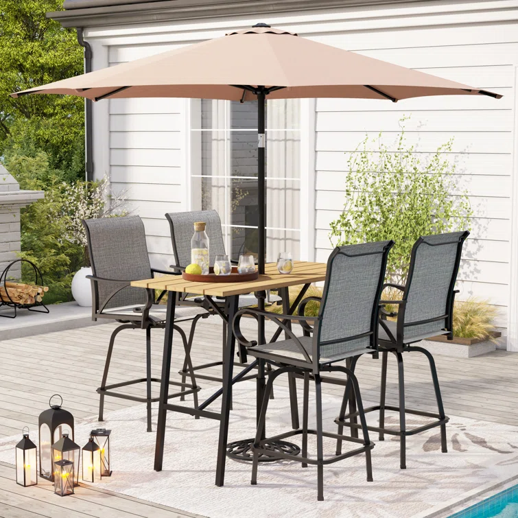 Alyne 4 - Person Rectangular Outdoor Dining Set
