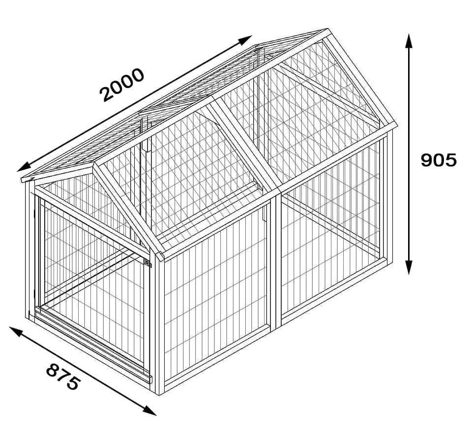 Starlight Chicken Coop with 2 Meter Run