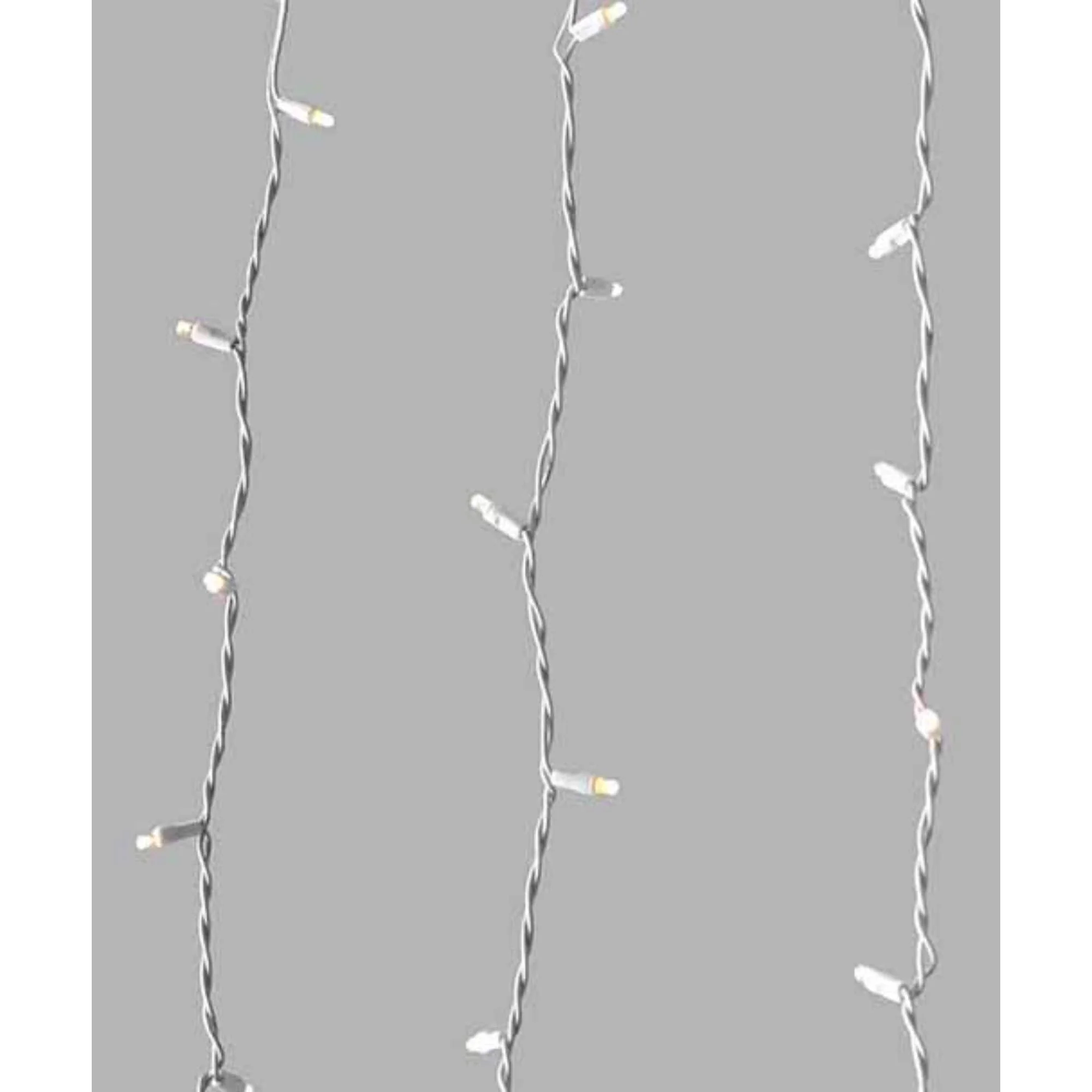 240 White LED Wide Angle Christmas Drops String Lights 8 Ft White Wire