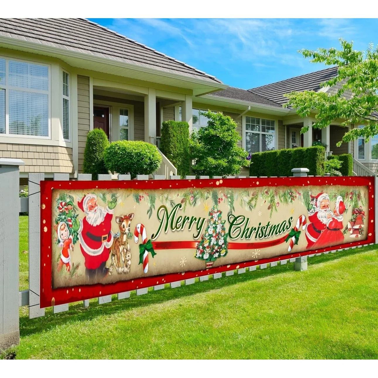Vintage Merry Christmas Yard Decoration Sign