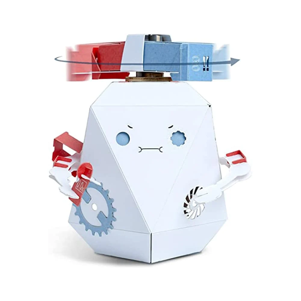 ROBOTRY Moving Paper Robots Making Kit, Poli | Bevel Gear - Learn Very Basic 5 Robot Mechanisms