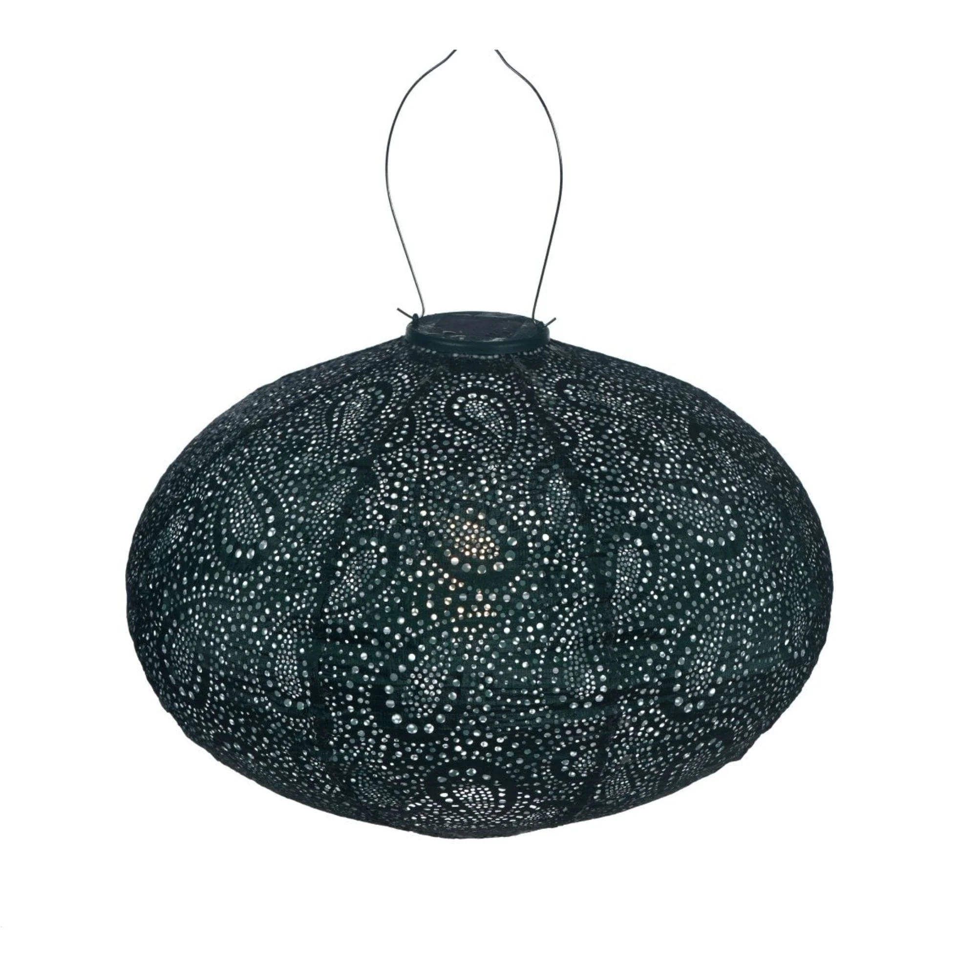 Oval Paisley LED Lighted Bazaar Lantern - 16.5