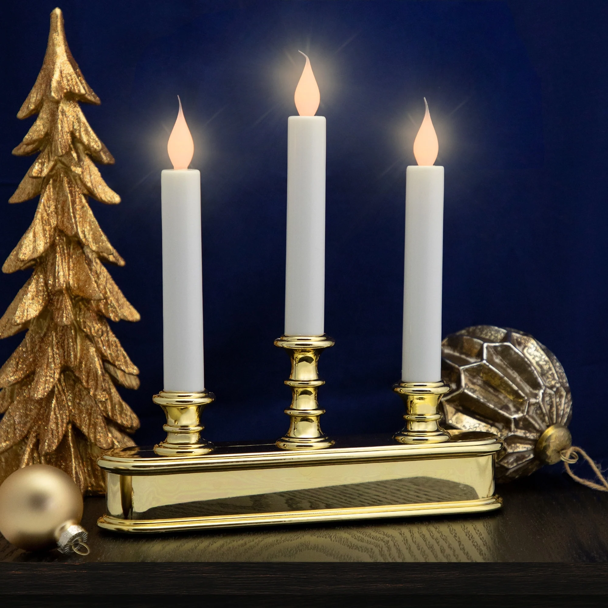 LED 3-Light Candolier Window Candle - 10