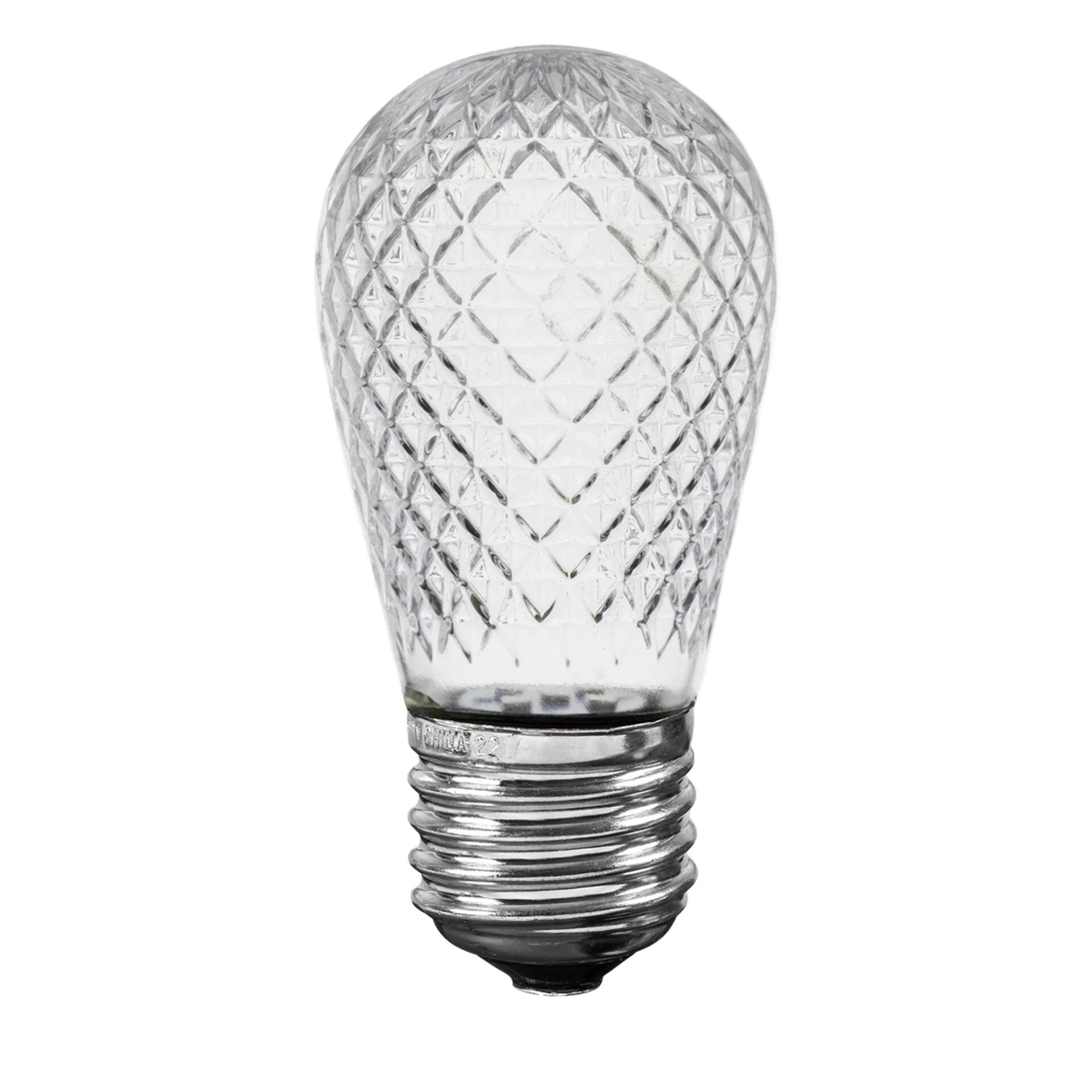 25 Pack LED S14 Faceted Outdoor Patio Edison Replacement Bulbs, E26 Base