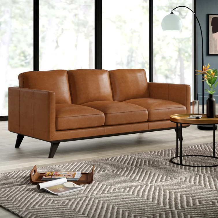 Asuka 89'' Leather Sofa