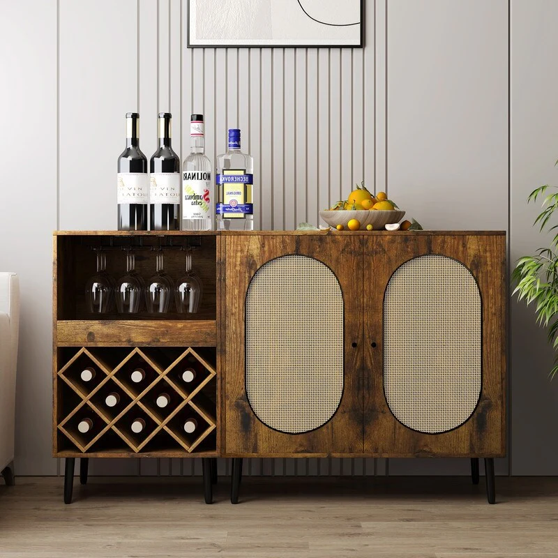 Mixoy Convertible Wine Bar Cabinet,55