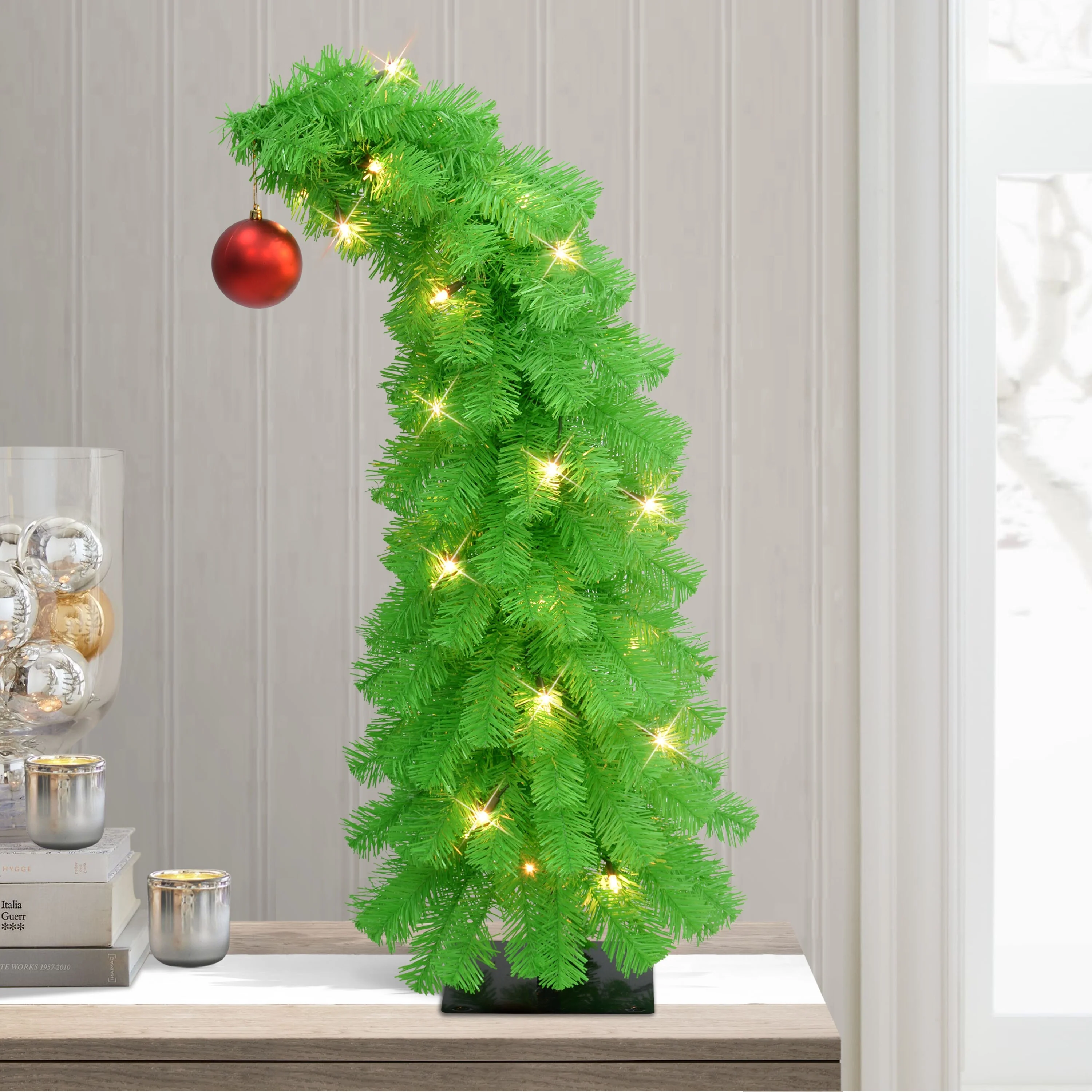 Puleo International 3' Pre-Lit Artificial Whimsical Christmas Tree