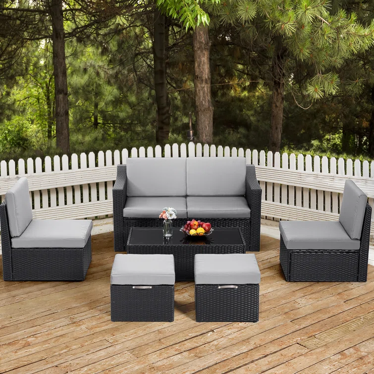 6 - Person Outdoor Seating Group with Cushions