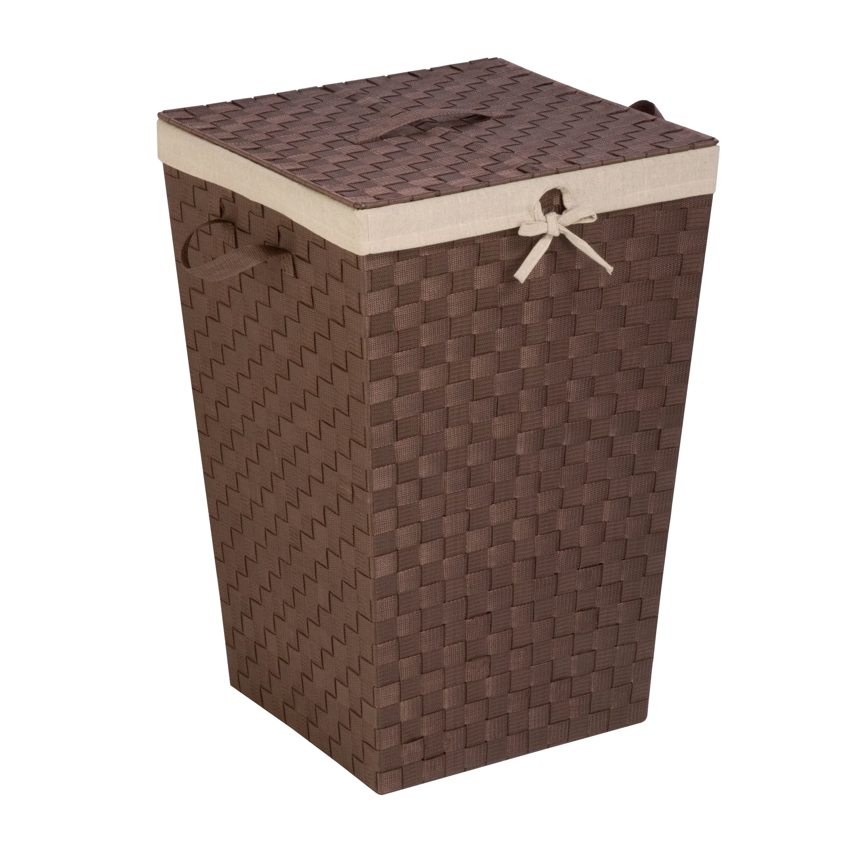 Honey-Can-Do Brown Woven Strap Clothes Hamper