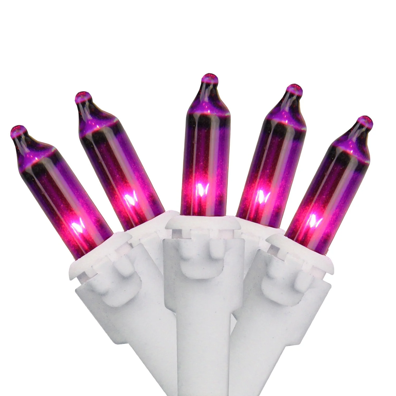 Set of 100 Purple-Pink Mini Christmas Lights 2.5