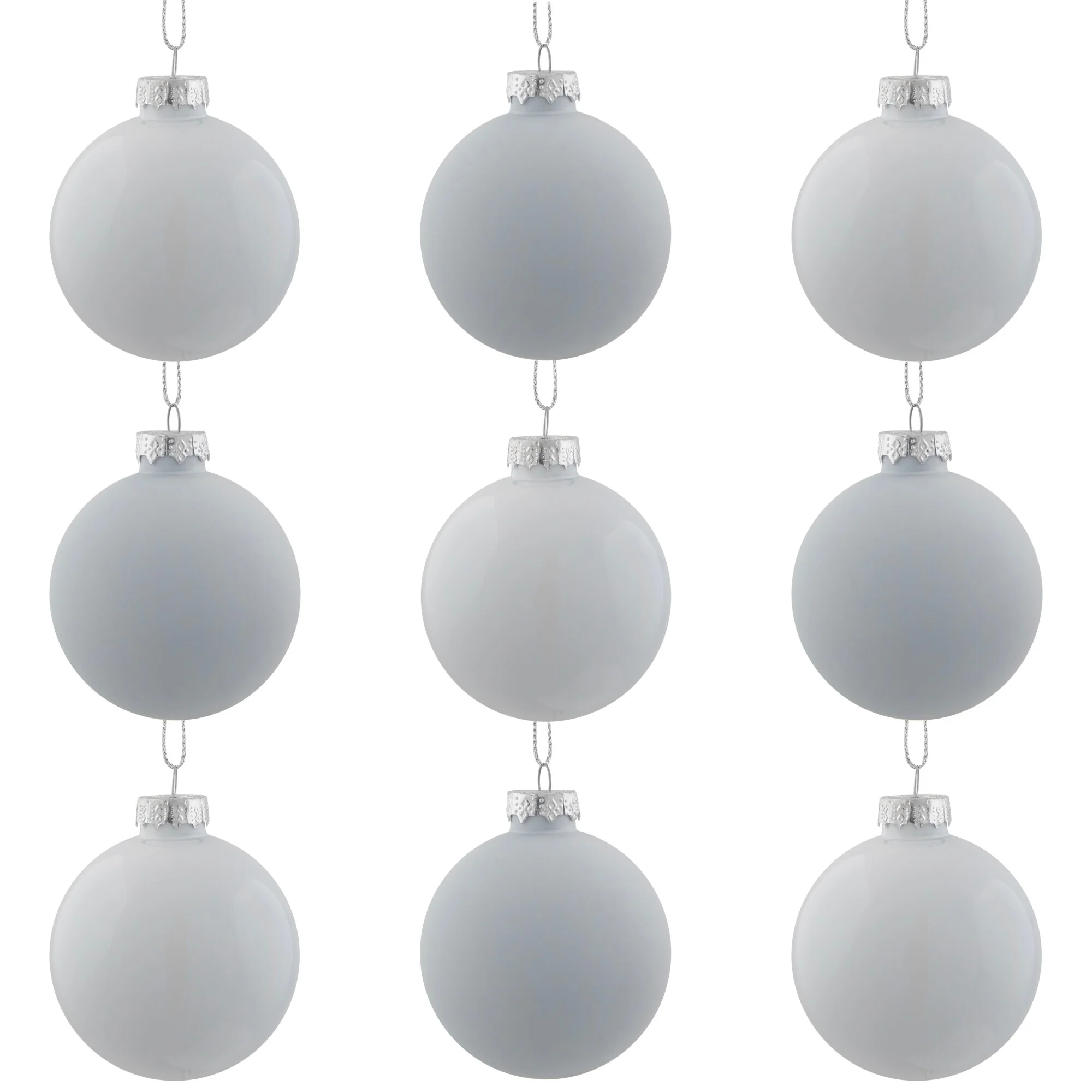 2-Finish Glass Ball Christmas Ornaments - 2.5