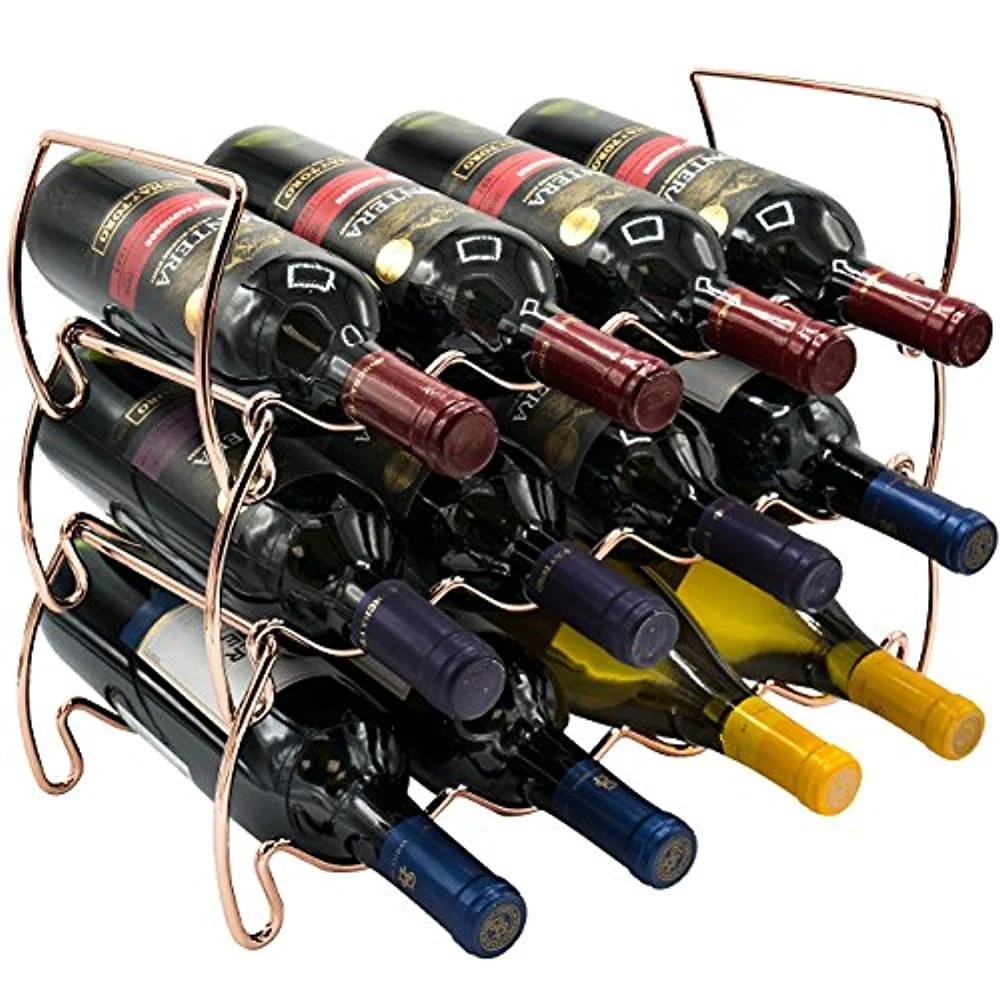 Metal Detachable Wine Rack - 3 Tier, Copper - 14