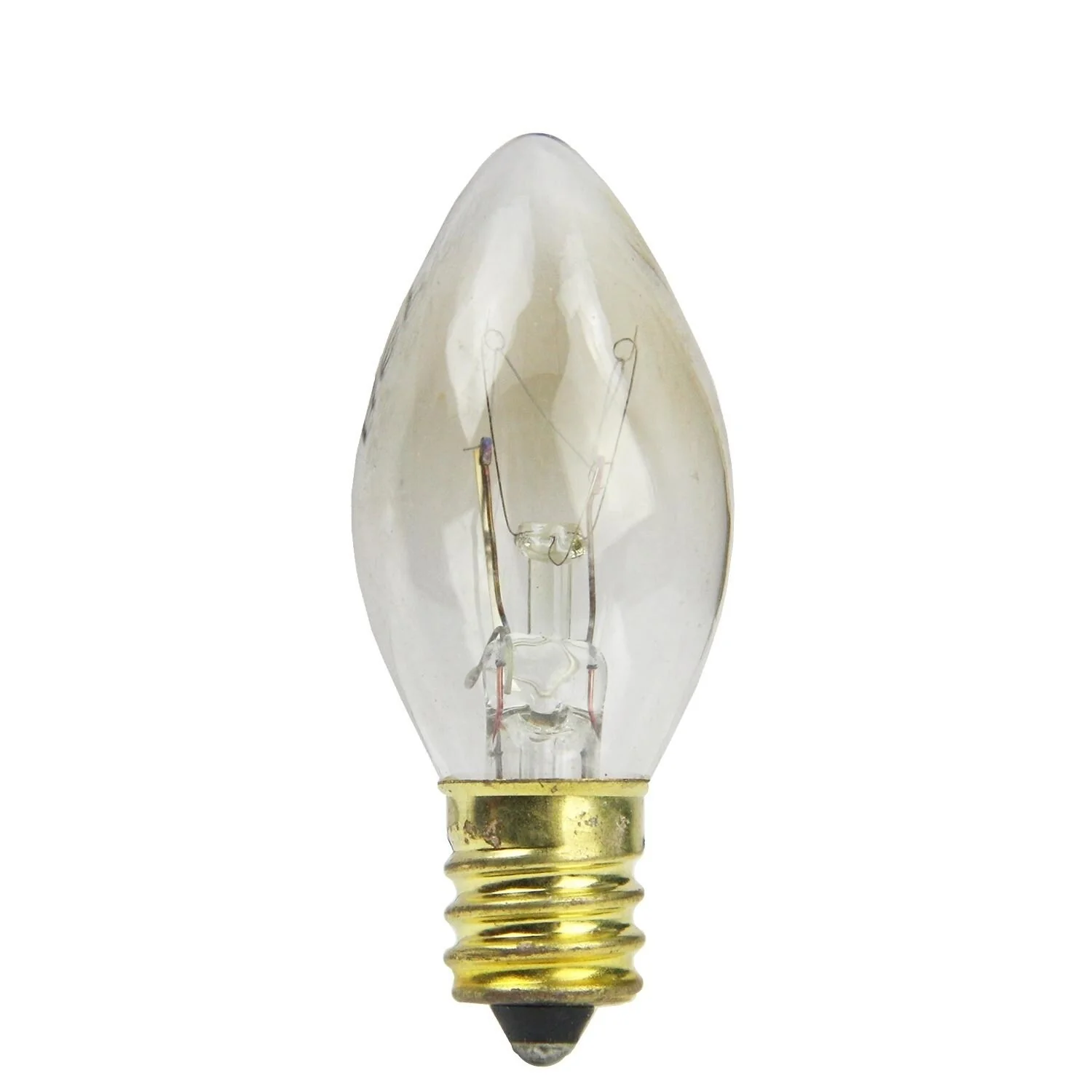 Pack of 25 Incandescent C7 Clear Christmas Replacement Bulbs. - 5