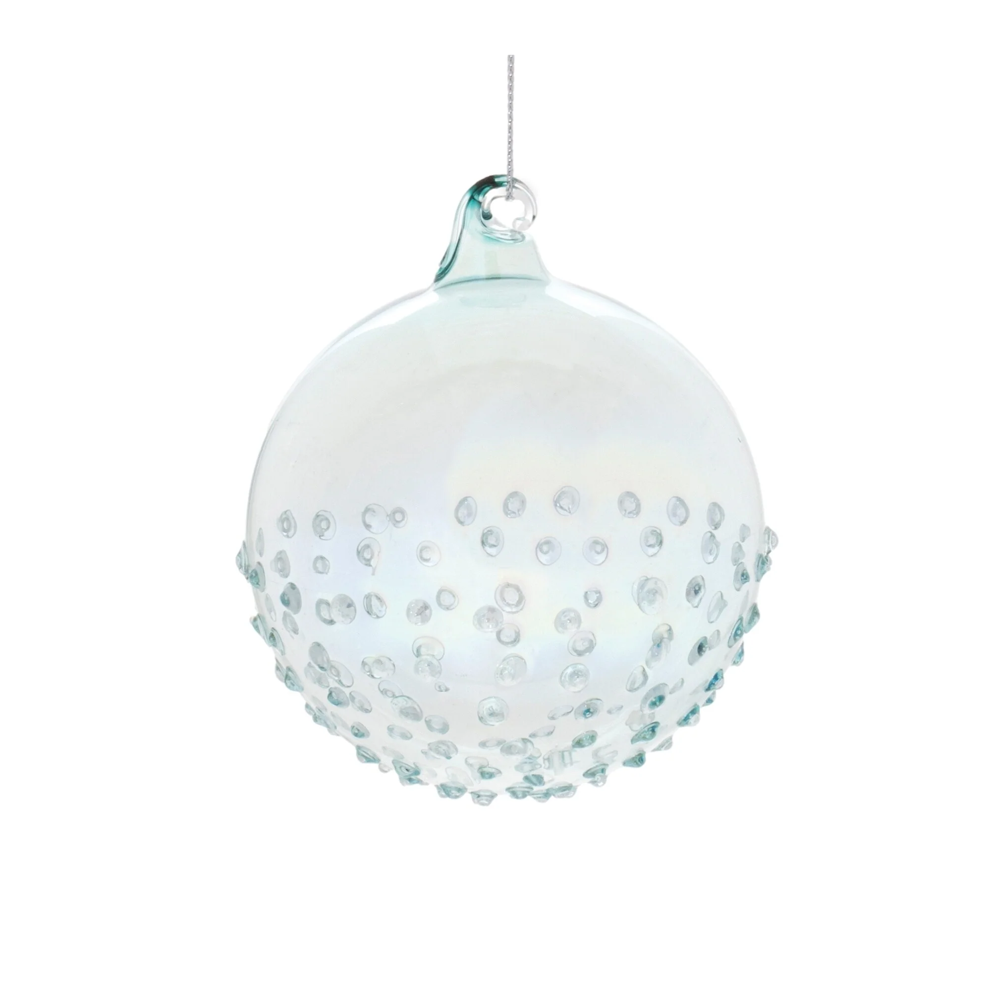 Iridescent Glass Christmas Ball Ornaments - 4.25