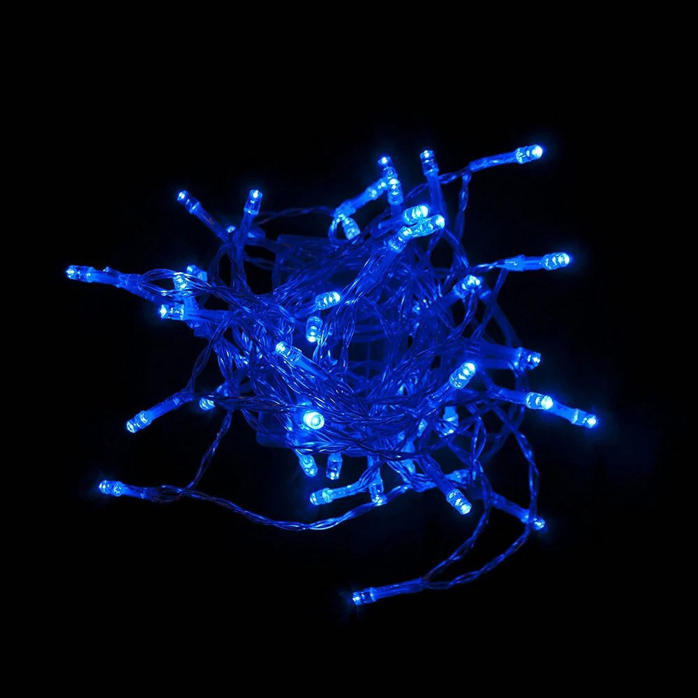 ALEKO 40 LED Battery Operated 13' Christmas Holiday Blue Lights