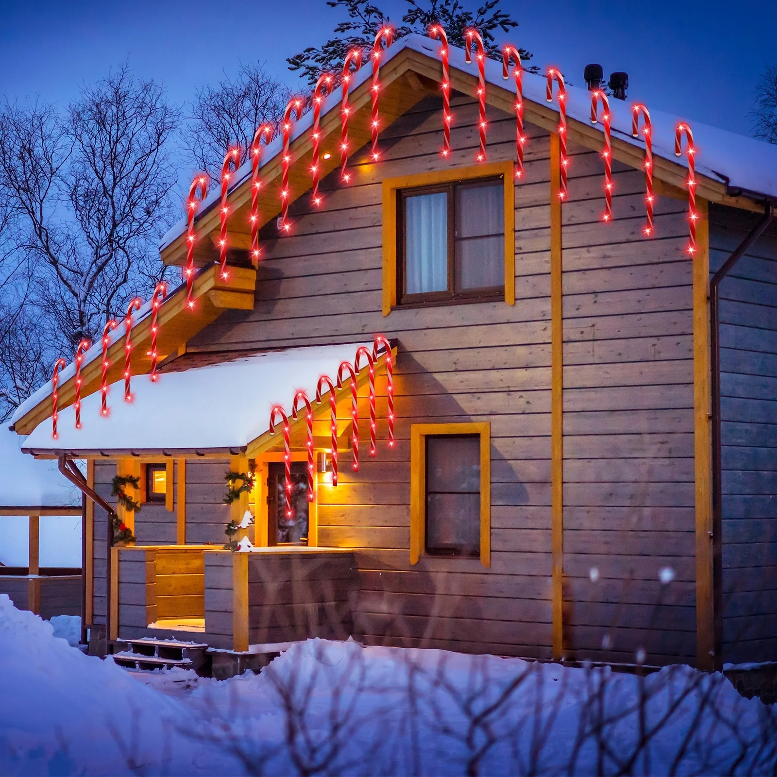 Set of 10 Christmas Candy Canes Lights Indoor Outdoor