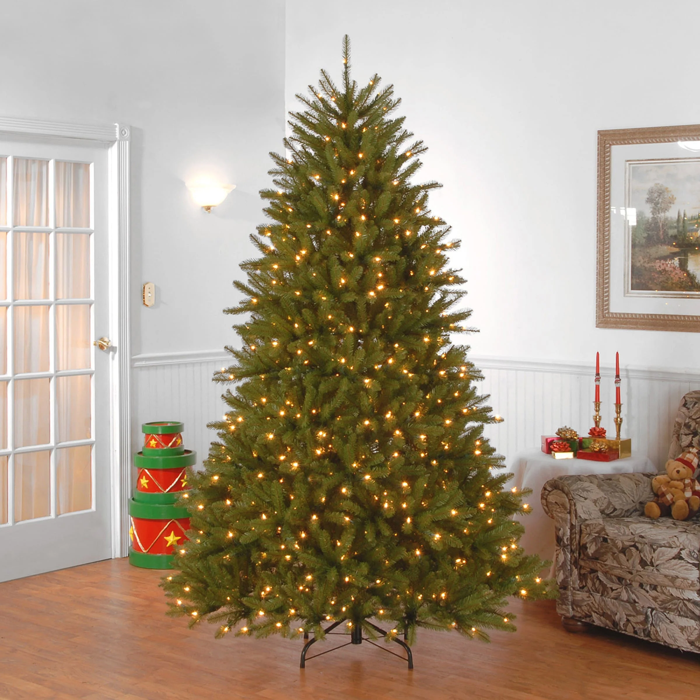 National Tree Company 6.5-foot Fir Pre-lit or Unlit Artificial Hinged Christmas Tree - 6.5 Foot