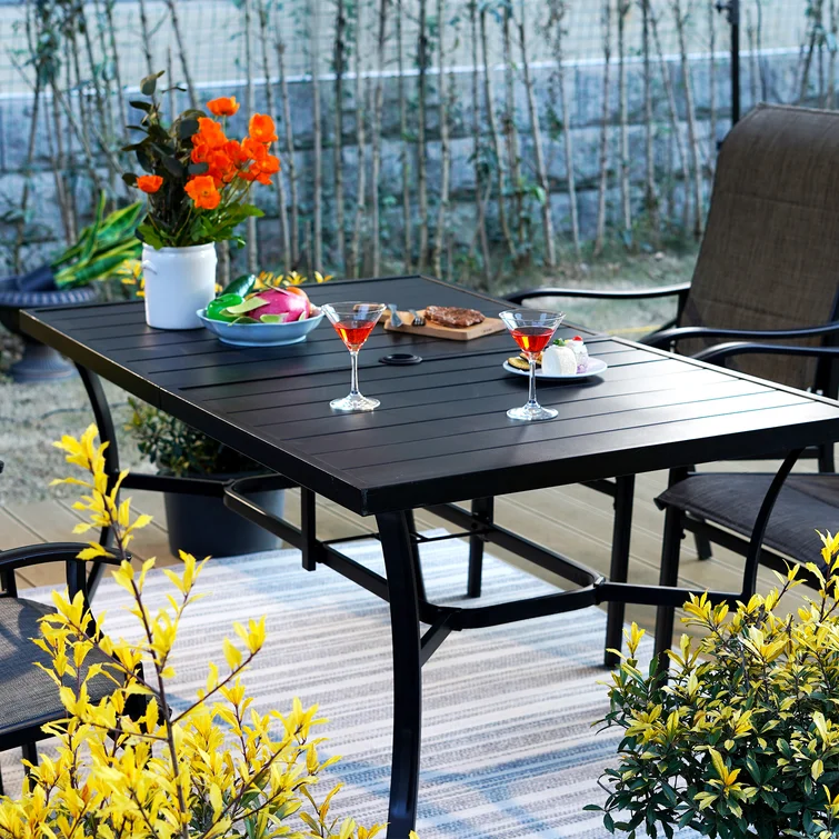 Aivo 6 - Person Rectangular Outdoor Dining Set