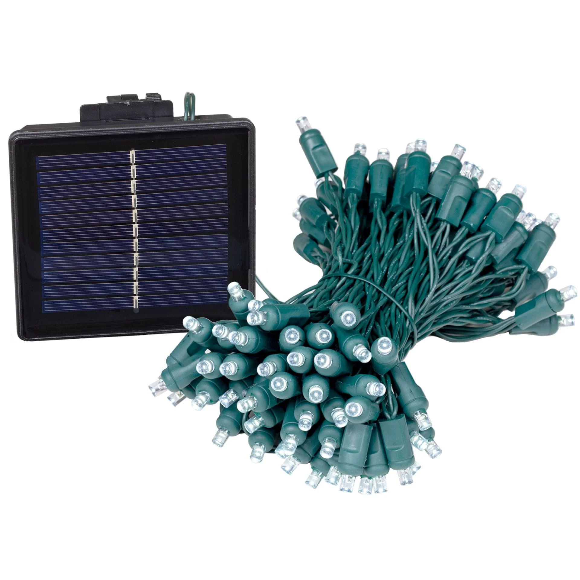 Novelty Lights 100 Light Solar LED Outdoor Christmas Mini Light Set, 60 Feet